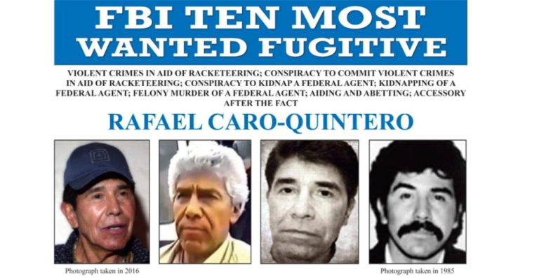 Detienen en Sinaloa a Rafael Caro Quintero