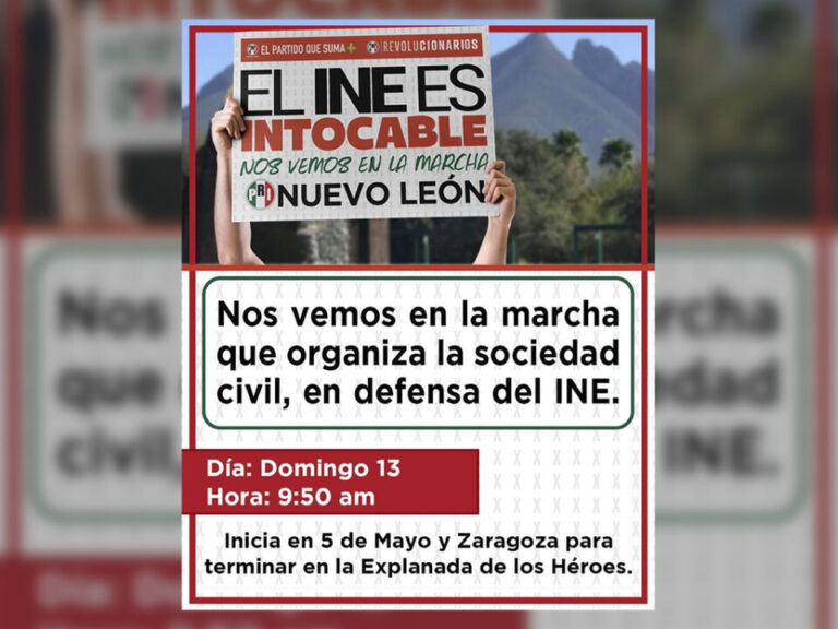 CDE del PRI se une unirá a marcha del próximo domingo en defensa del INE
