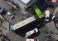 VIDEO: Revelan trayecto del autobús de Transpaís antes del choque; fachada continúa sin resguardo