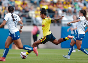 Jugadora de América durante el partido en el Apertura 2026