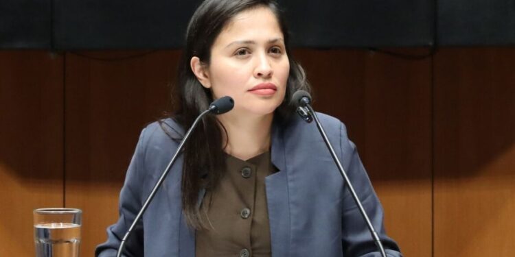 Beatriz Andrea Navarro Pérez en el Congreso de la Unión.