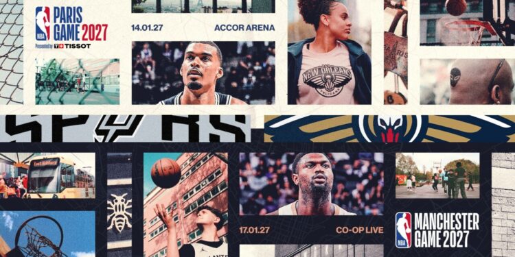 Jugadores de la NBA en un partido en Europa
