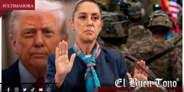 Claudia Sheinbaum durante su conferencia en Palacio Nacional