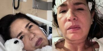 Yolanda Andrade en el hospital durante su proceso de salud.