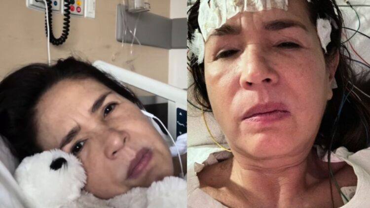 Yolanda Andrade en el hospital durante su proceso de salud.