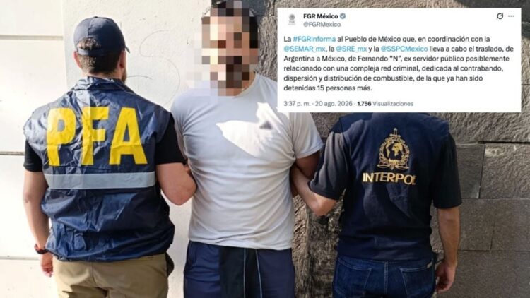 Fernando N traslado a México por contrabando de combustible
