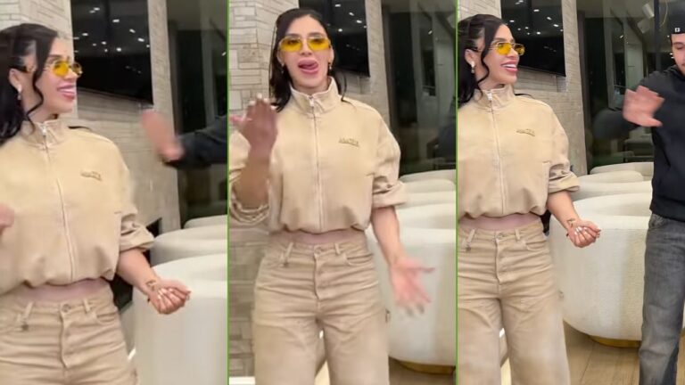 Emma Coronel Aispuro durante una transmisión en vivo