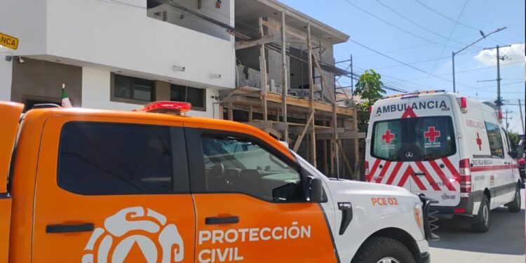 Imagen de una construcción en Monterrey donde ocurrió un accidente.