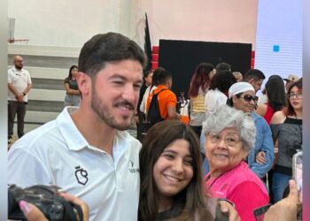 Samuel García y Claudia Sheinbaum en evento de coordinación gubernamental