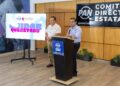 Martín Arango, presidente del PAN en Querétaro, durante la invitación a firmar un compromiso contra narcocandidaturas.