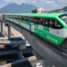 Samuel García durante la supervisión de las obras del Metro de Monterrey
