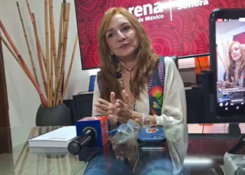 Judith Armenta Cota durante un evento político.