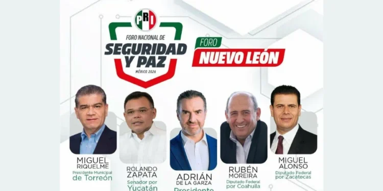 Anuncio del Foro Nacional de Seguridad y Paz en Monterrey.