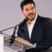 Samuel García en un evento oficial en San Pedro, Nuevo León.