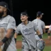 Sultanes de Monterrey celebrando la victoria contra Caliente de Durango en el estadio