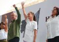 Claudia Sheinbaum en evento sobre programas sociales en Monterrey