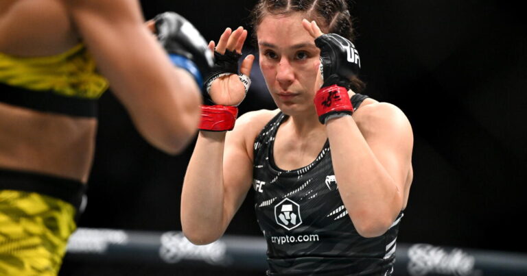 Alexa Grasso y Brandon Moreno durante un evento de UFC