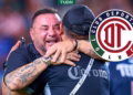 Antonio Mohamed celebrando victoria con Toluca