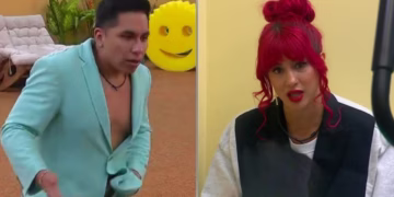 Ese Pérez y Flor Vigna durante su participación en La Casa de los Famosos