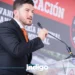 Samuel García durante la inauguración de la planta de procesamiento de ganado San Gabriel