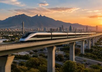 TREN DEL NORTE LLEVA 10% DE AVANCE; 40 KILÓMETROS CRUZARÁN MONTERREY EN VIADUCTO