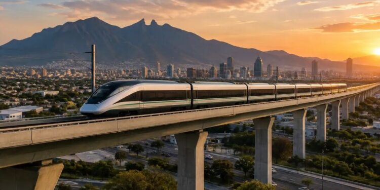 TREN DEL NORTE LLEVA 10% DE AVANCE; 40 KILÓMETROS CRUZARÁN MONTERREY EN VIADUCTO