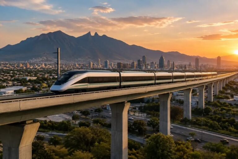 TREN DEL NORTE LLEVA 10% DE AVANCE; 40 KILÓMETROS CRUZARÁN MONTERREY EN VIADUCTO