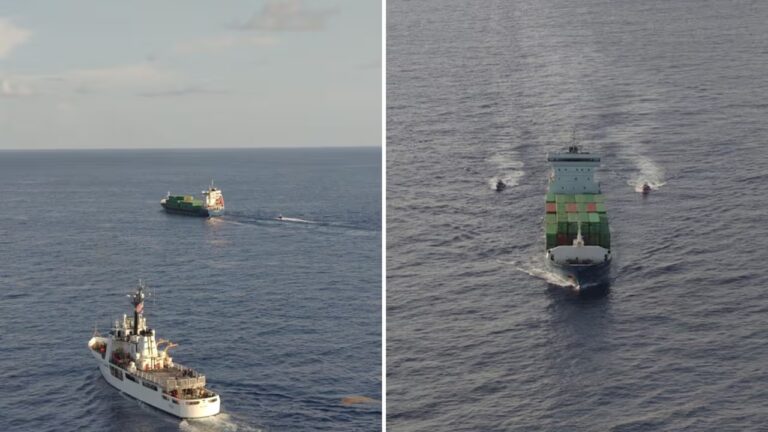 Interceptan en el Caribe al M/V Grace con combustible presunto rumbo a Cuba; fue llevado a Progreso, Yucatán