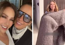 Thalía termina y empaqueta una cobija gigante para Yolanda Andrade; promete video de la entrega