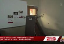 Alerta por posibles disparos en Miami University fue resultado de fuegos artificiales, dicen autoridades