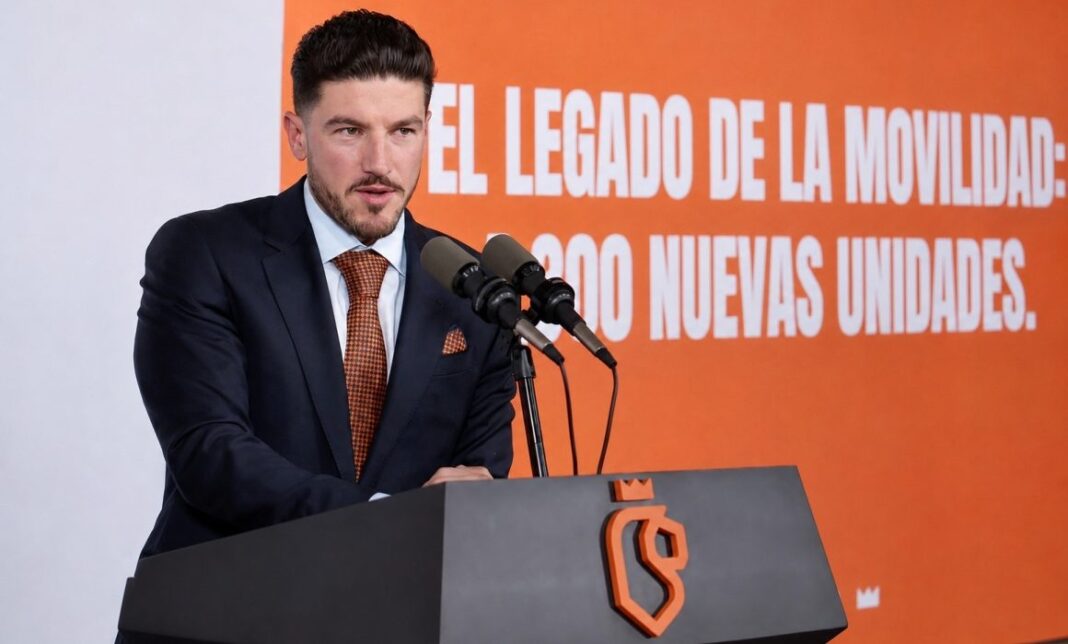 Samuel García anuncia 600 camiones y calendario mensual para acercarse a 5,000 unidades en su sexenio